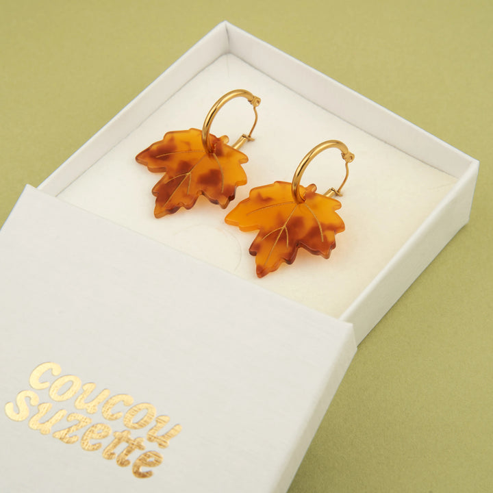 PENDIENTES - Coucou Suzette, Hoja de Arce