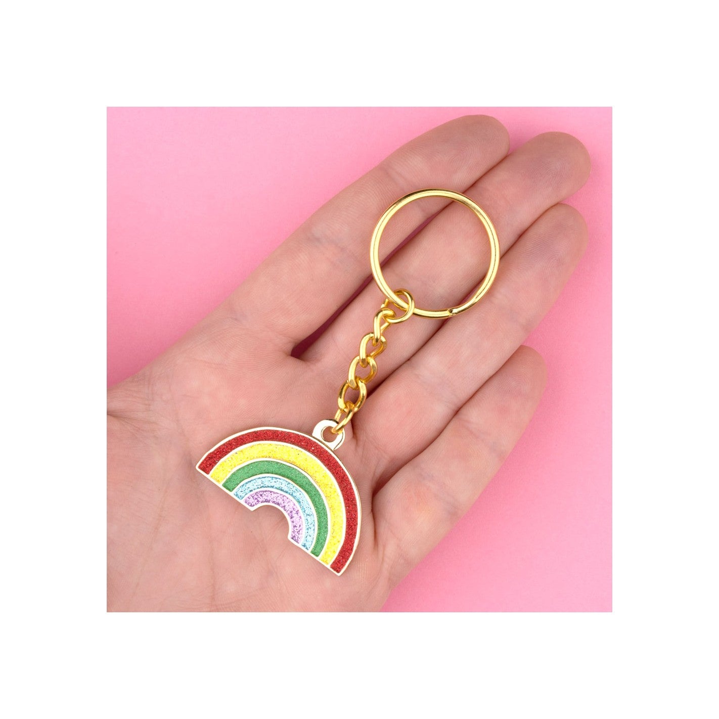 LLAVERO - Coucou Suzette, Arco Iris Glitter
