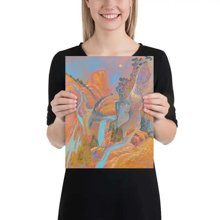 ILUSTRACIÓN - El Baker, Colorful Yosemite National Park Print
