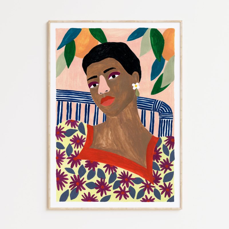 ILUSTRACIÓN - Depeapá, Mujer bajo un naranjo
