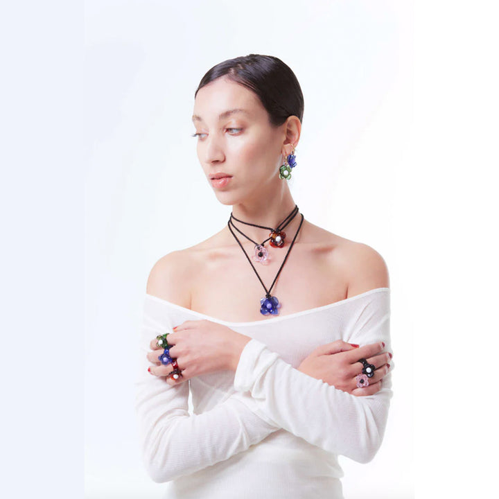 PENDIENTES - Levens, Pretty Baby Hoops Cobalto