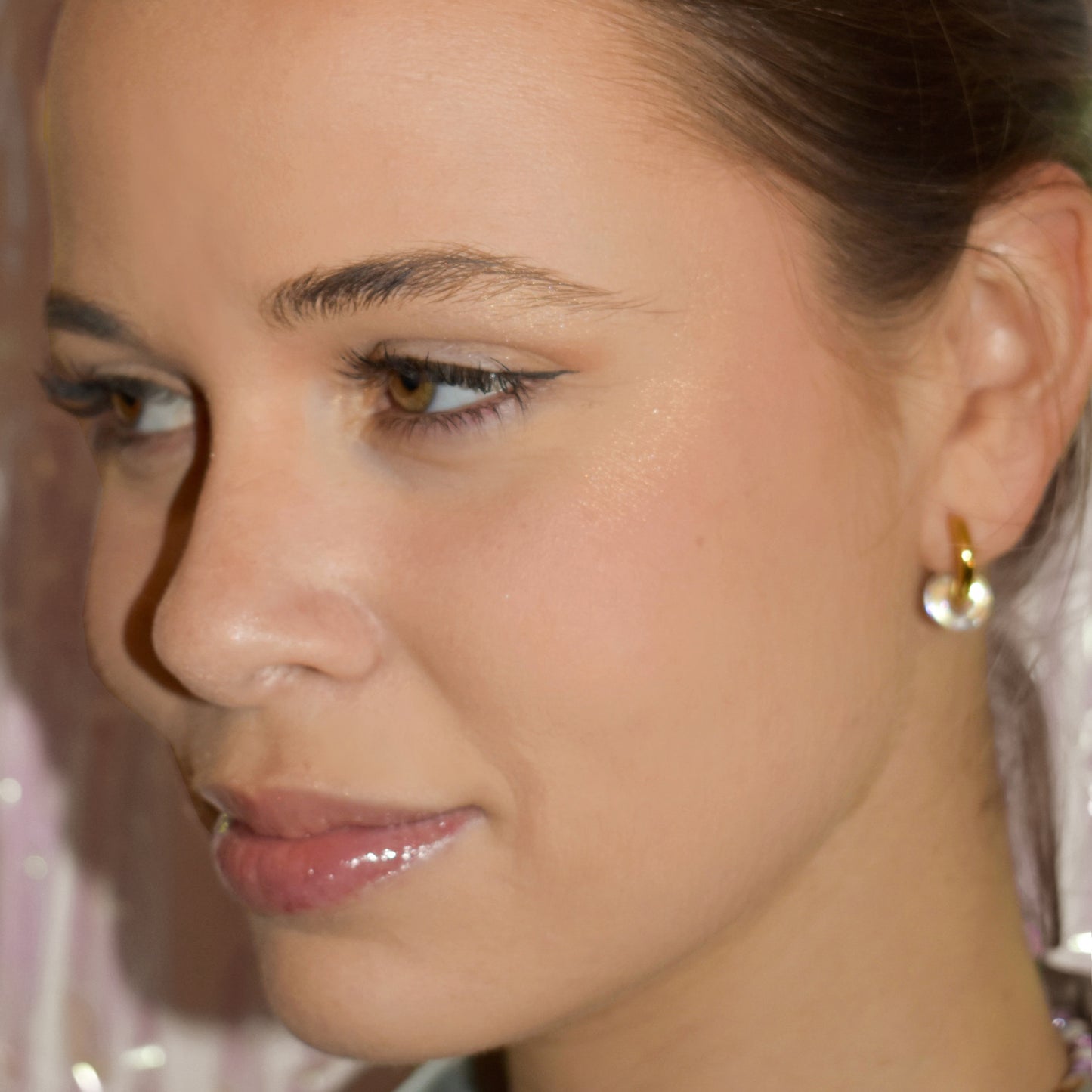 PENDIENTES - Glimmering, Ice Hoop