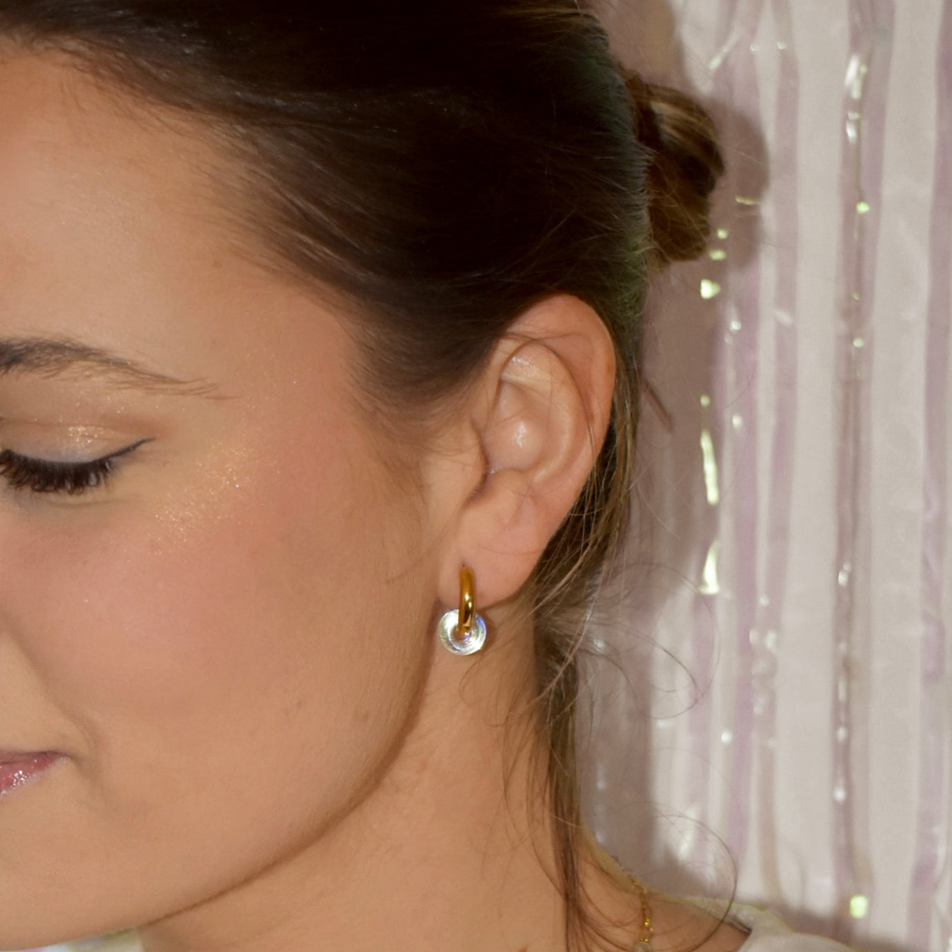 PENDIENTES - Glimmering, Ice Hoop