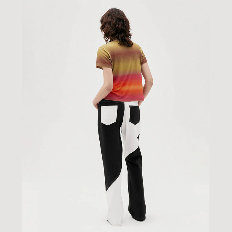 PANTALÓN VAQUERO - PSC, Patchwork negro