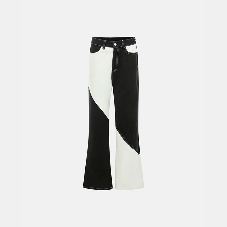 PANTALÓN VAQUERO - PSC, Patchwork negro