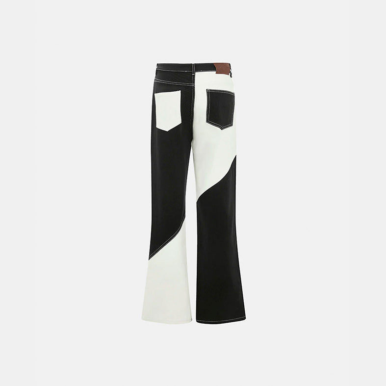 PANTALÓN VAQUERO - PSC, Patchwork negro