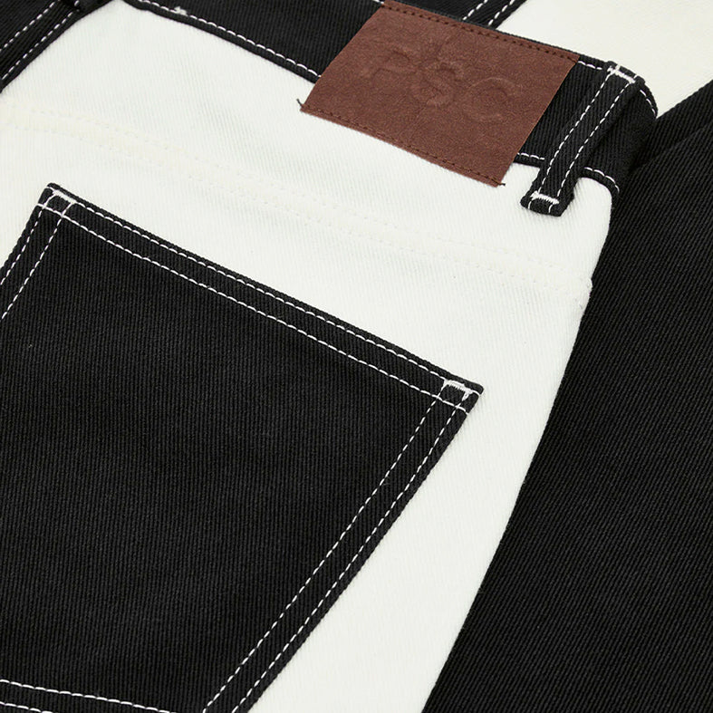 PANTALÓN VAQUERO - PSC, Patchwork negro