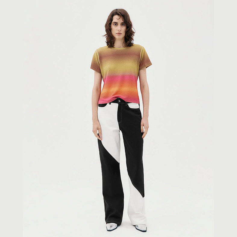 PANTALÓN VAQUERO - PSC, Patchwork negro
