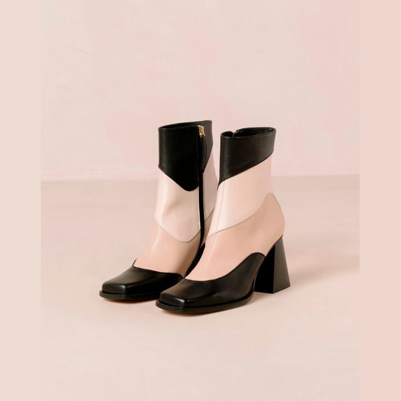 BOTAS - Alohas, South Patchwork Negro y Crema