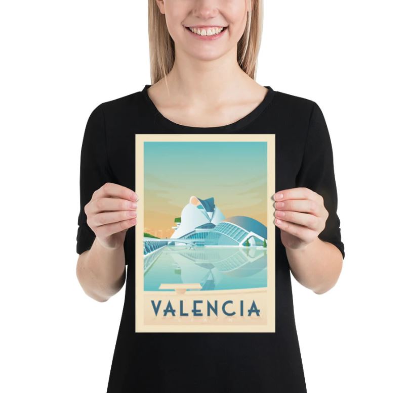 ILUSTRACIÓN - Olahoop, Valencia y Ciudad de las Artes A4