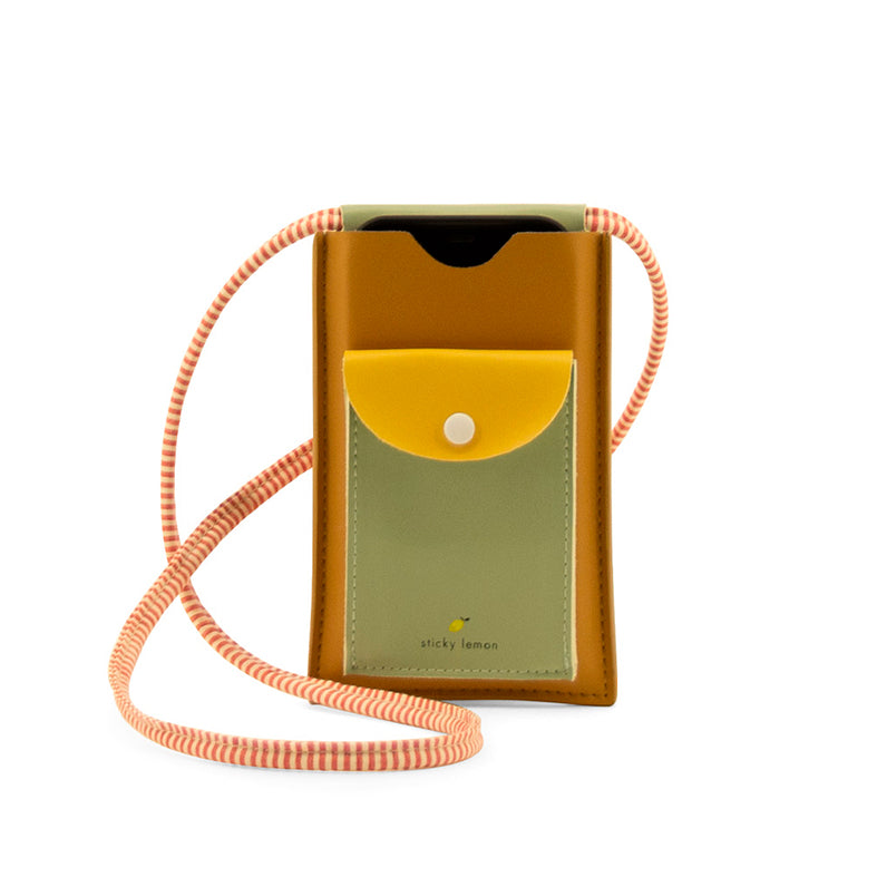 PHONE POUCH - Sticky Lemon, XL - meadow khaki green