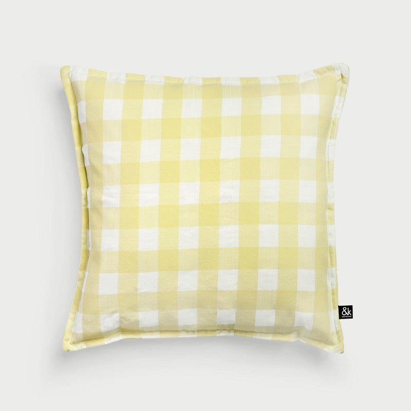 COJÍN - & klevering, Gimgham vichy amarillo