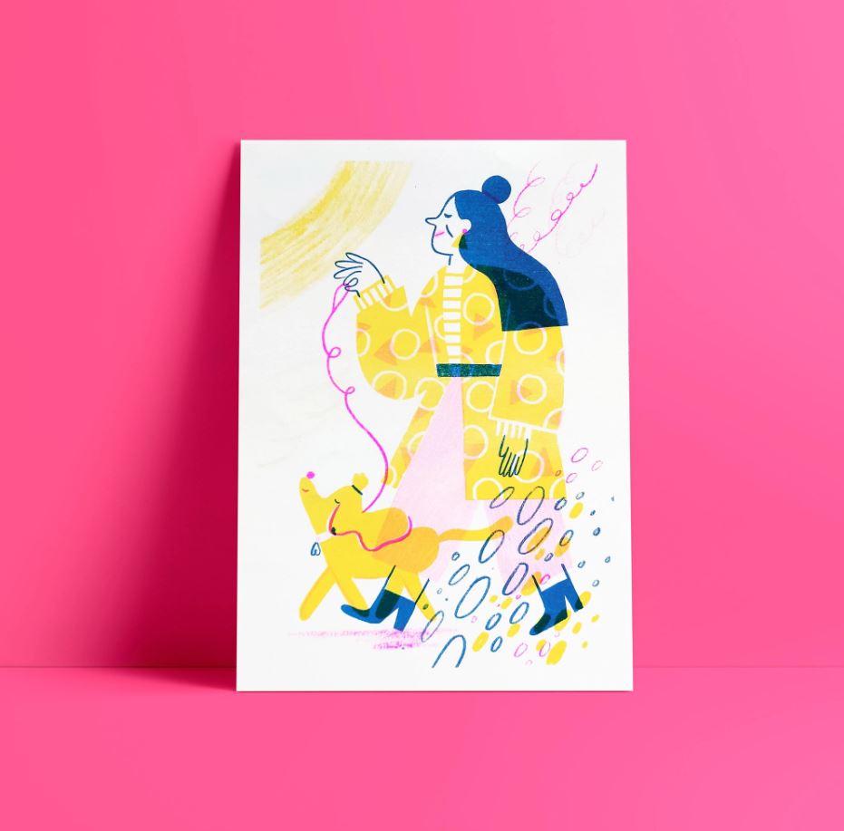 ILUSTRACIÓN, Ana Seixas, DOG WALKER II