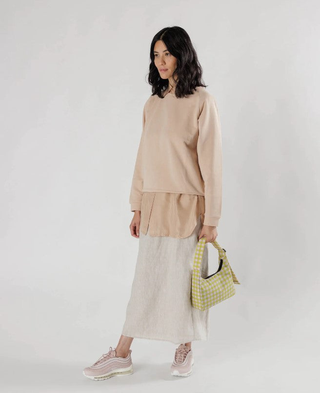 BOLSO - Baggu, Mini Nylon Shoulder Bag Pink Pistachio Pixel Gingham