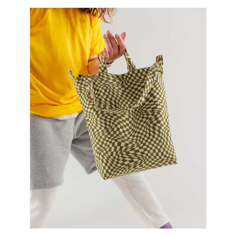 TOTEBAG - Baggu, Moss Trippy Checker