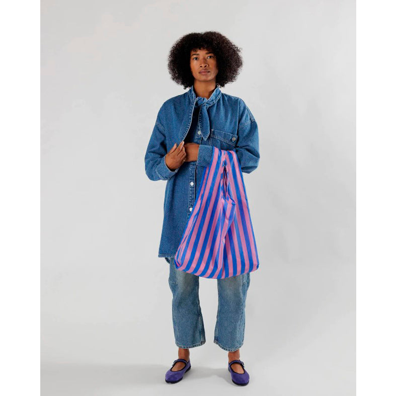 TOTEBAG - Baggu, Blue Pink Awning Stripe