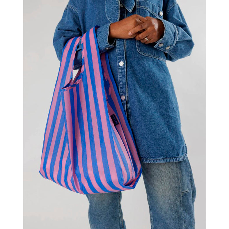 TOTEBAG - Baggu, Blue Pink Awning Stripe