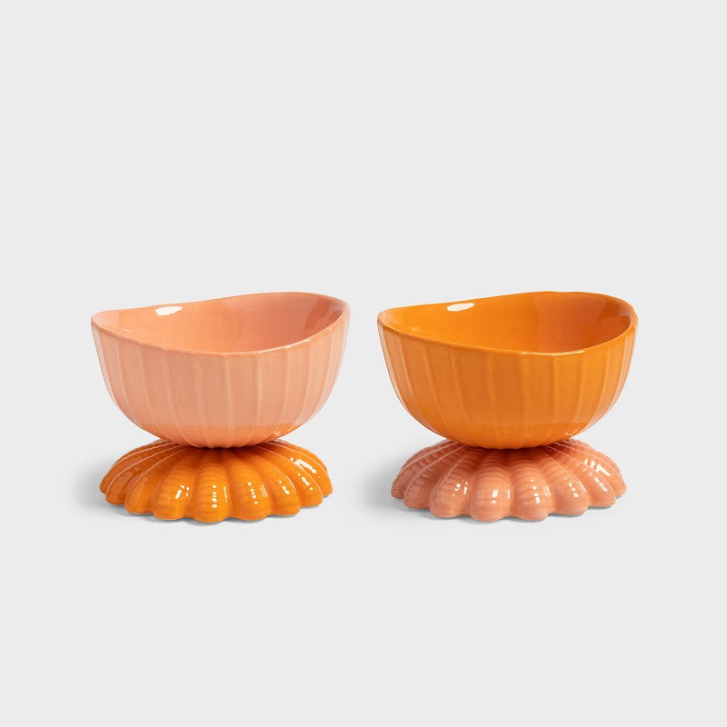 SET 2 BOWL - & Klevering, Coupe clam orange