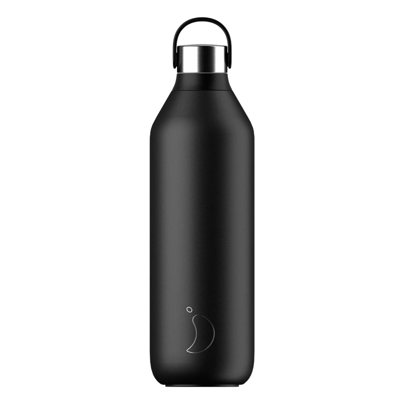 BOTELLA TERMO - Chilly´s, Serie 2 negra 1L
