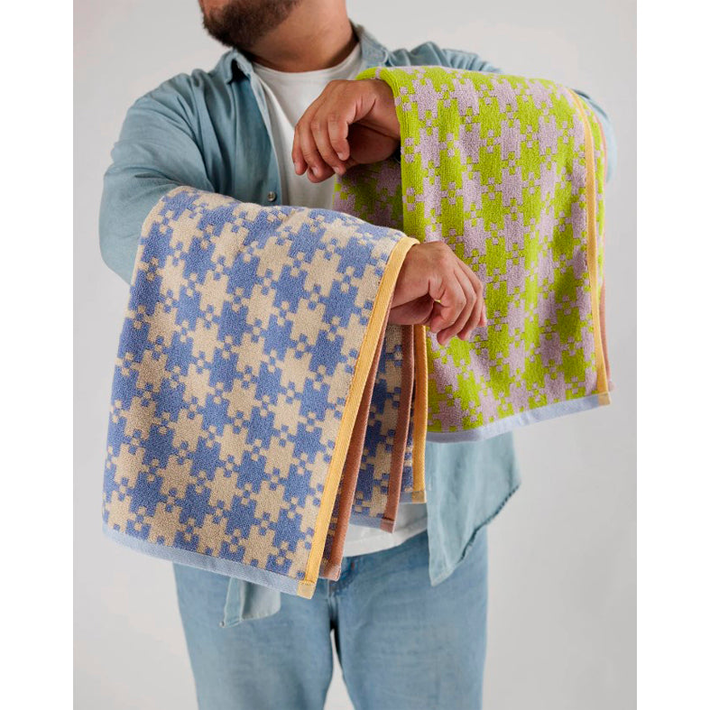 TOALLA DE MANO - Baggu, Pastel Pixel Gingham pack de 2