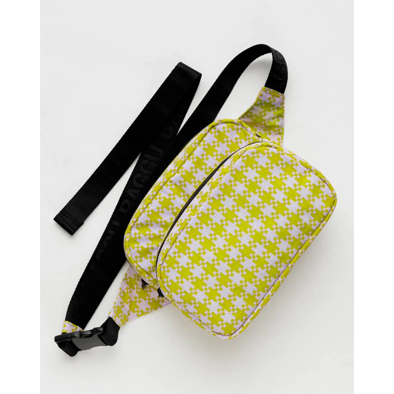 RIÑONERA - Baggu, Pink Pistachio Pixel Gingham