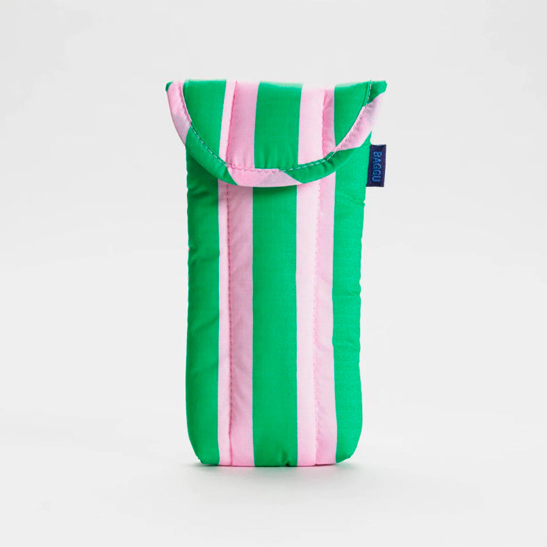 FUNDA DE GAFAS - Baggu, Pink Green Awning Stripe