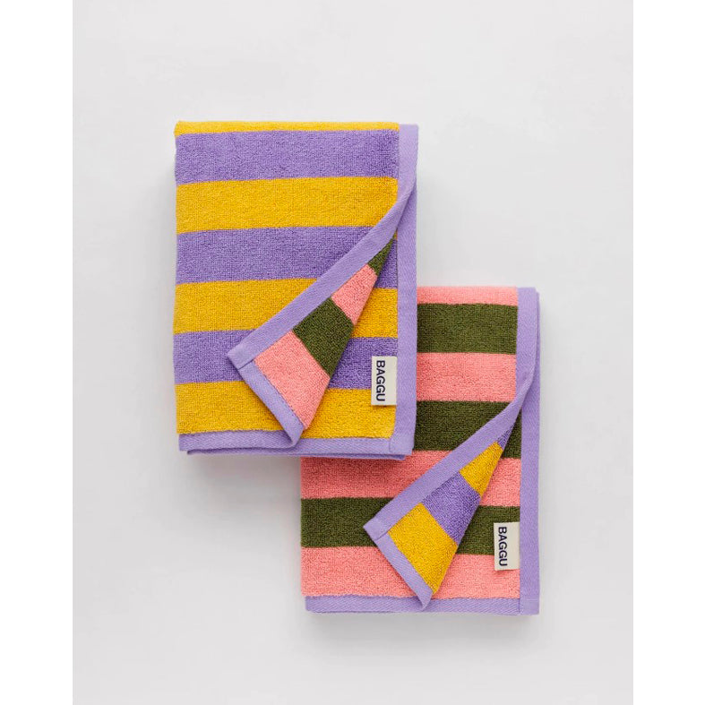 TOALLA DE MANO - Baggu, Sunset Quilt Stripe pack de 2