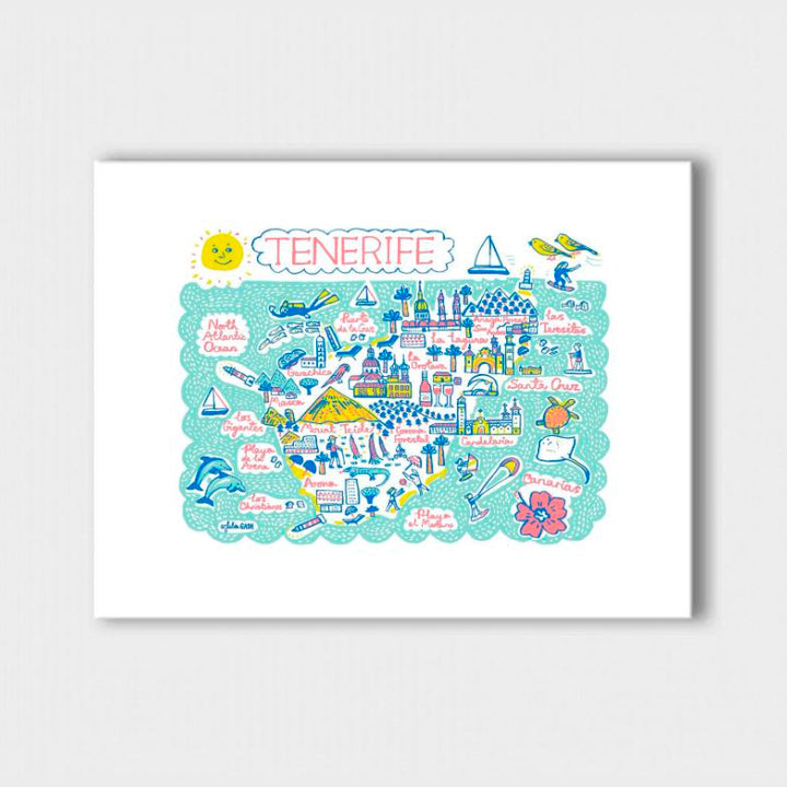 ILUSTRACIÓN - Julia Gash, Mapa Tenerife 13 x 18 cm