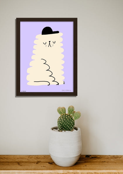 ILUSTRACIÓN - Odile Ferraille, Chien violet