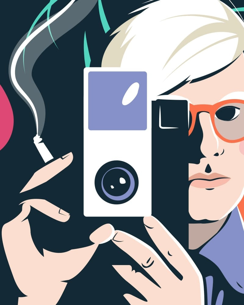ILUSTRACIÓN A3 - El Chico Llama, Andy Warhol - Retrato