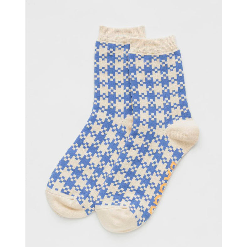 CALCETINES - Baggu, Blue Pixel Gingham