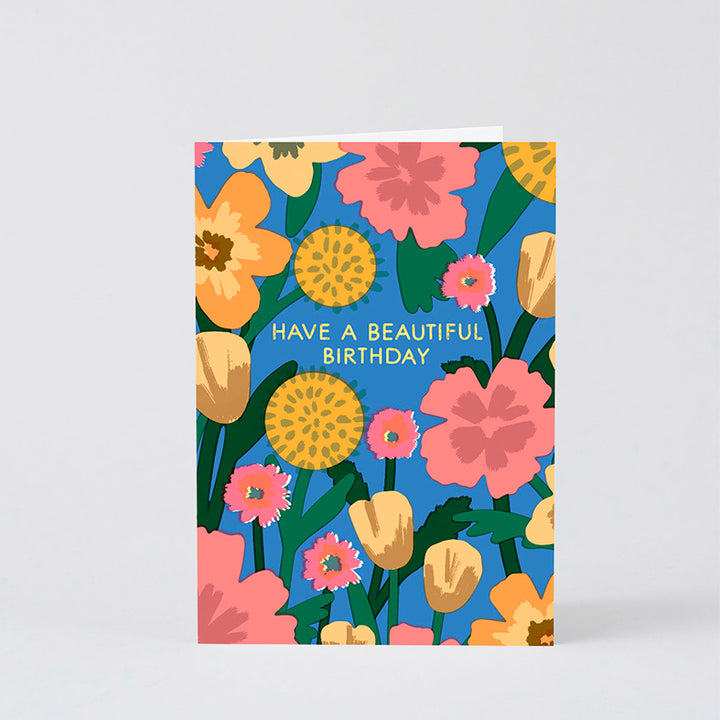 TARJETA FELICITACIÓN - Wrap Magazine, Celebration Flowers