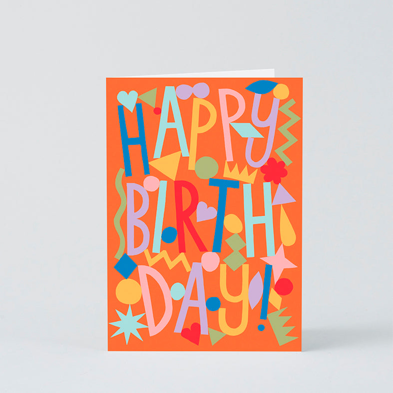 TARJETA FELICITACIÓN - Wrap Magazine, Happy Birthday Embossed