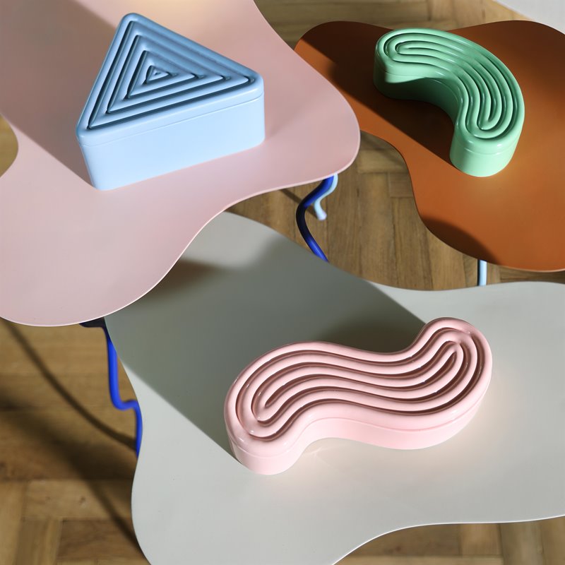 CAJA - & klevering, Triangle cerámica azul