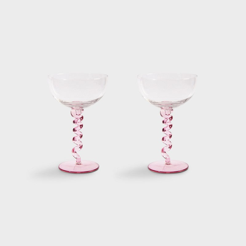 SET 2 COPAS - & Klevering, Spiral rosa