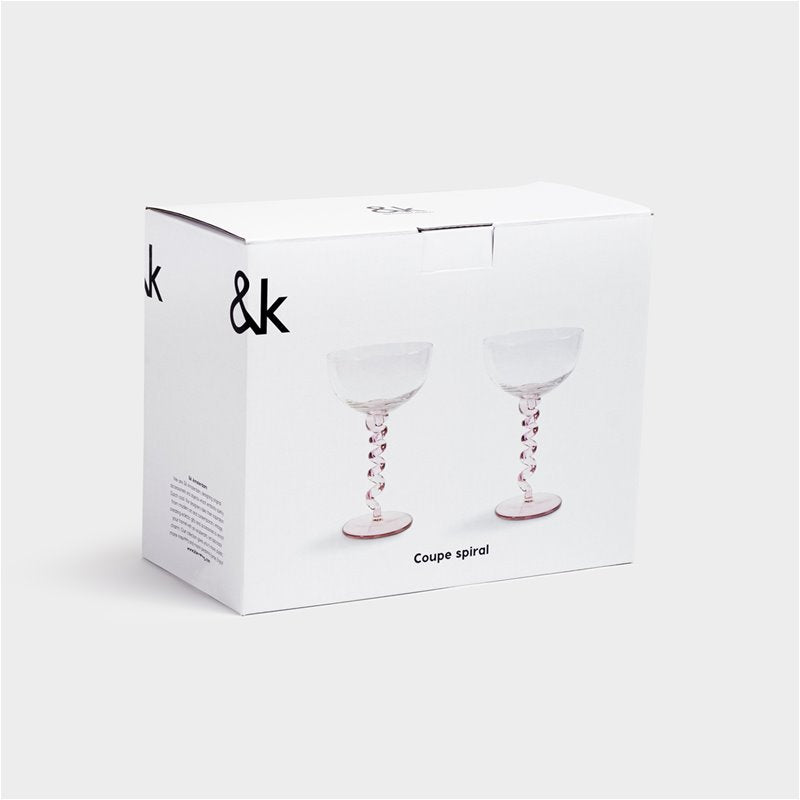 SET 2 COPAS - & Klevering, Spiral rosa