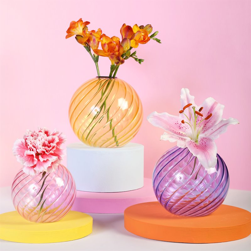 JARRÓN - & Klevering, Spiral rosa