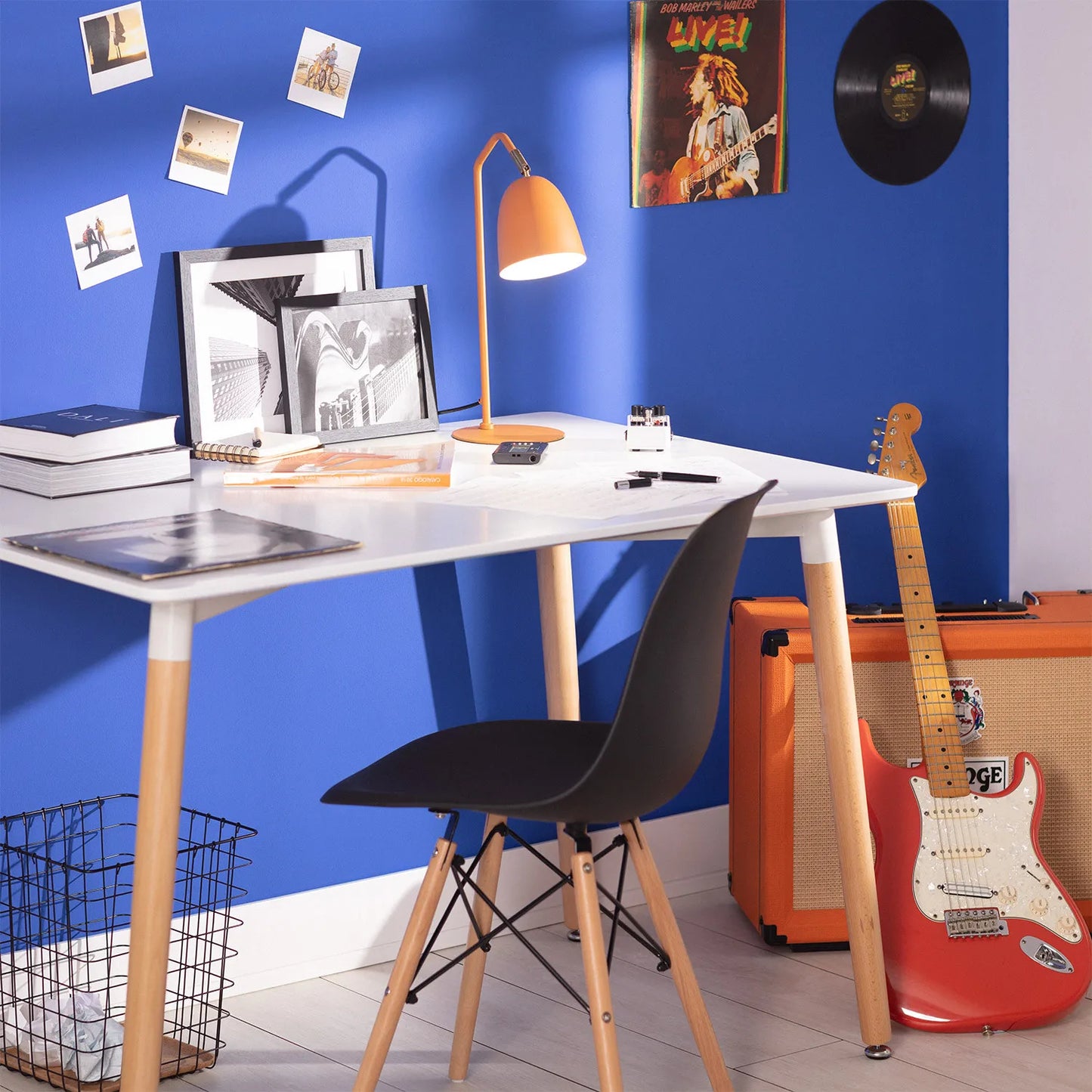 LÁMPARA DE MESA - White line, Osera naranja
