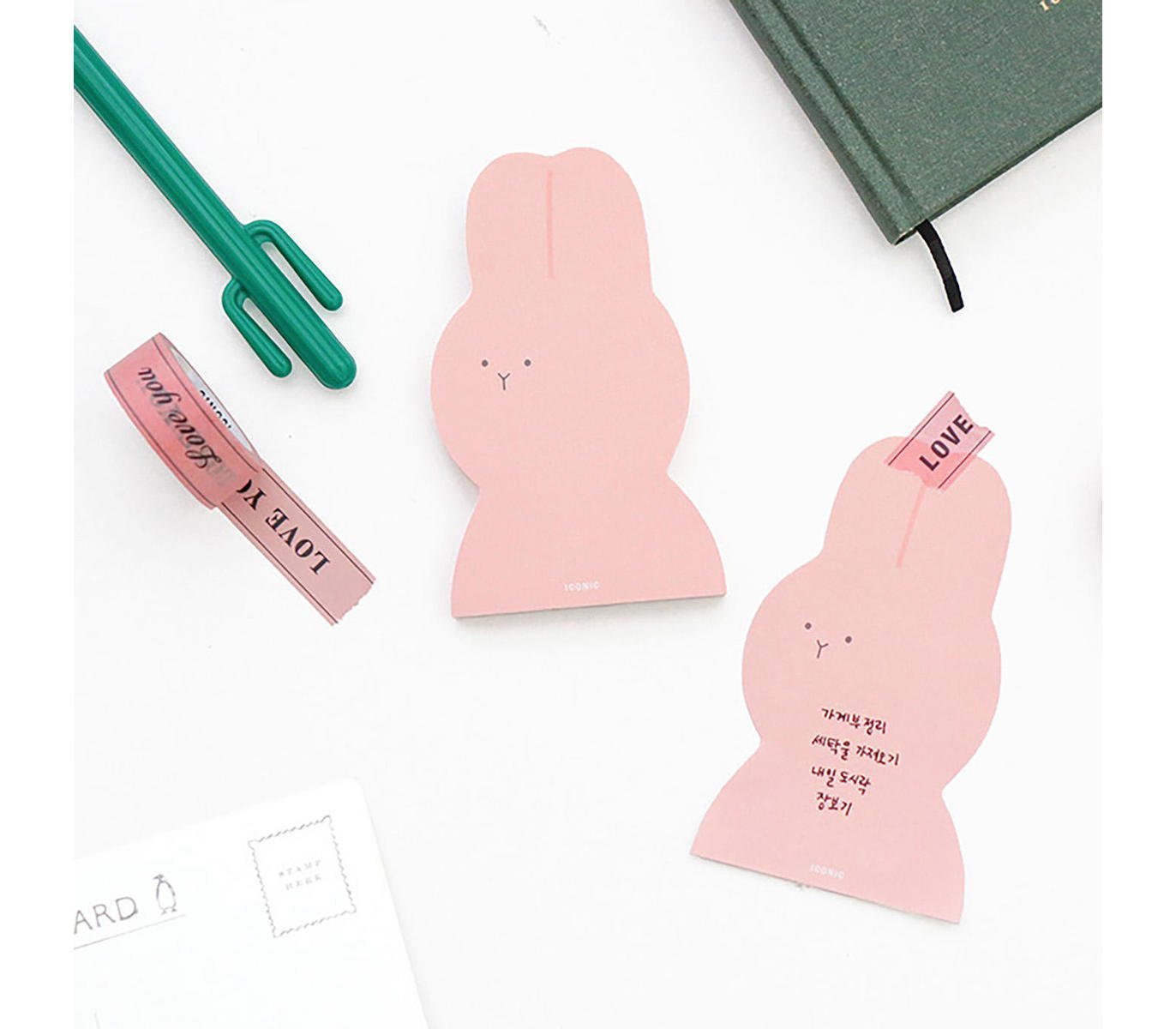 NOTAS ADHESIVAS - Iconic, Animal pink rabbit