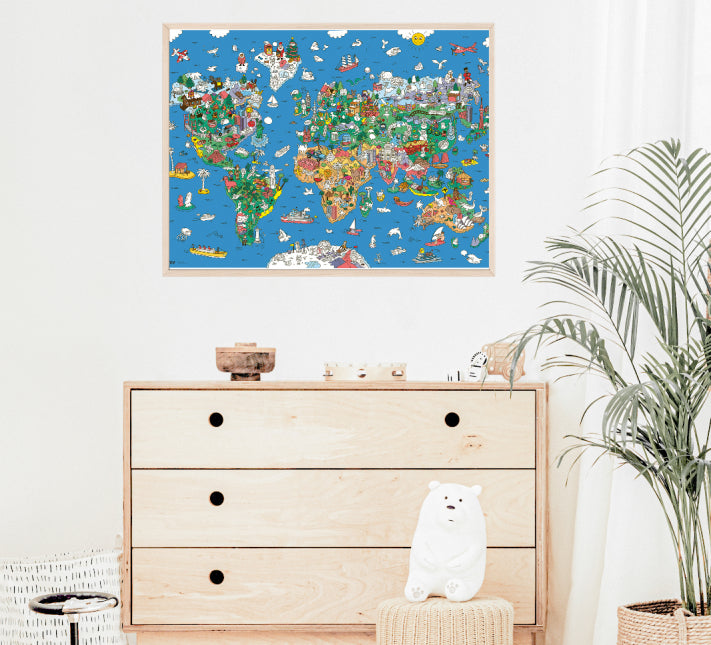 POSTER - Omy, pegatinas atlas