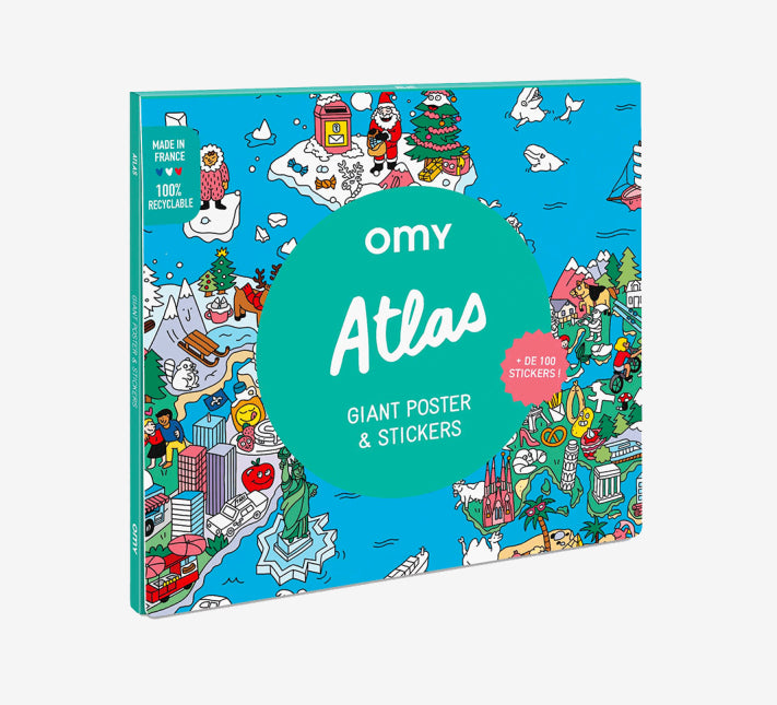 POSTER - Omy, pegatinas atlas