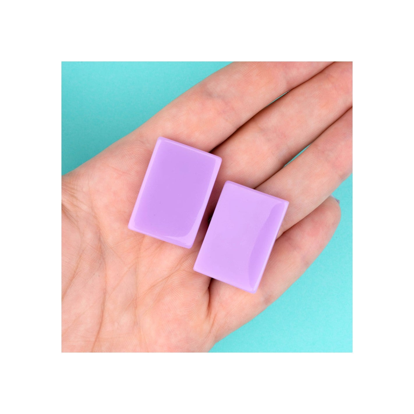 PENDIENTES - Coucou Suzette, Rectangle lila