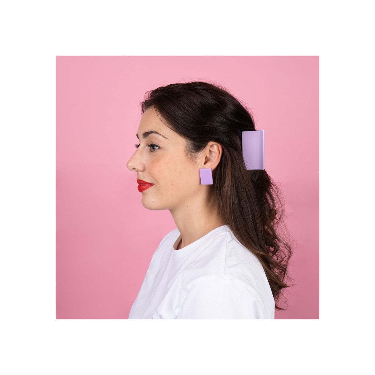 PENDIENTES - Coucou Suzette, Rectangle lila