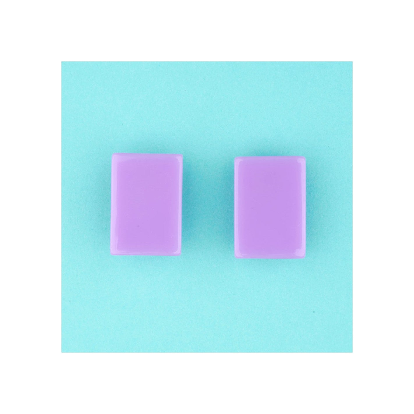 PENDIENTES - Coucou Suzette, Rectangle lila