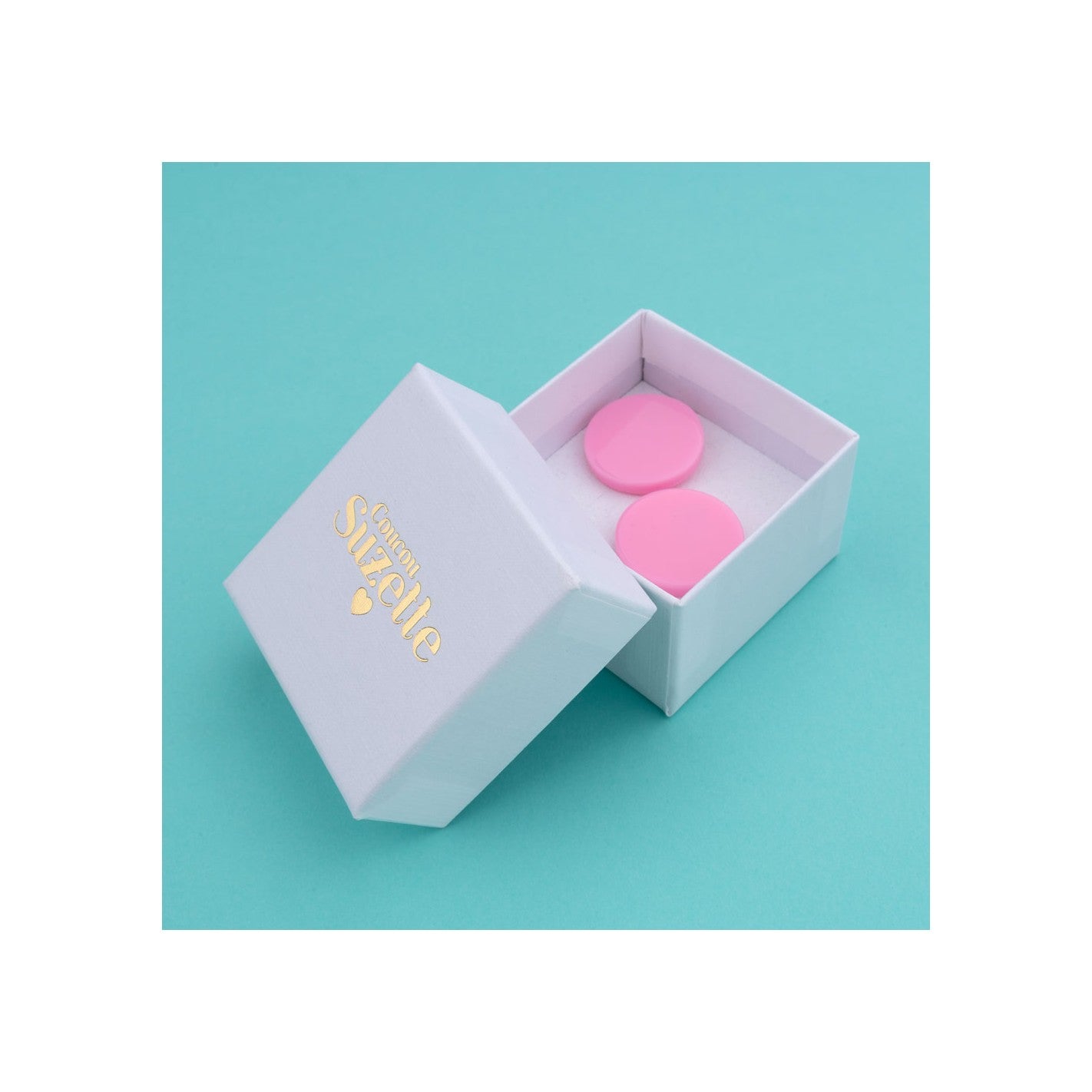 PENDIENTES - Coucou Suzette, Round rosa