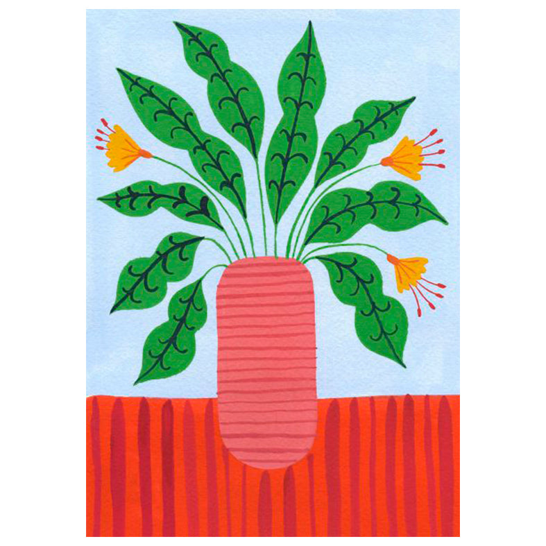 ILUSTRACIÓN - Agathe Singer, Plant on red