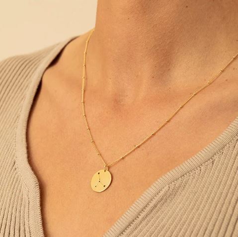 COLLAR - Srta. Bolitas, Zodiaco oro