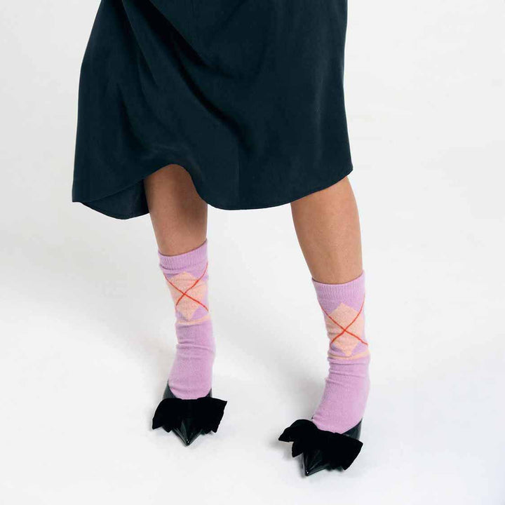 CALCETINES - Suite13Lab, Argyle Wool Lilac