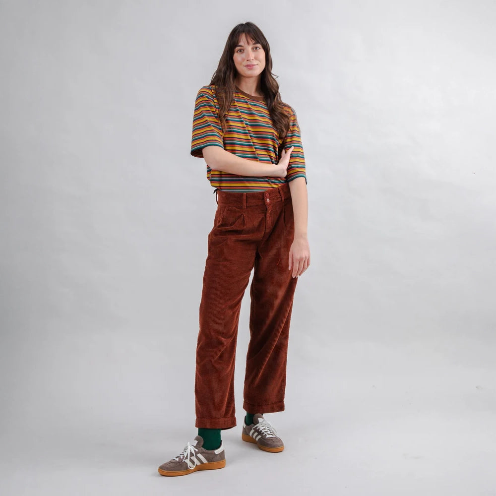 PANTALÓN - Brava Fabrics, Pana Plisados Cobre