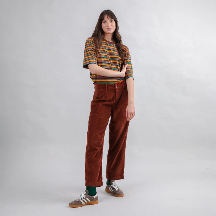 PANTALÓN - Brava Fabrics, Pana Plisados Cobre